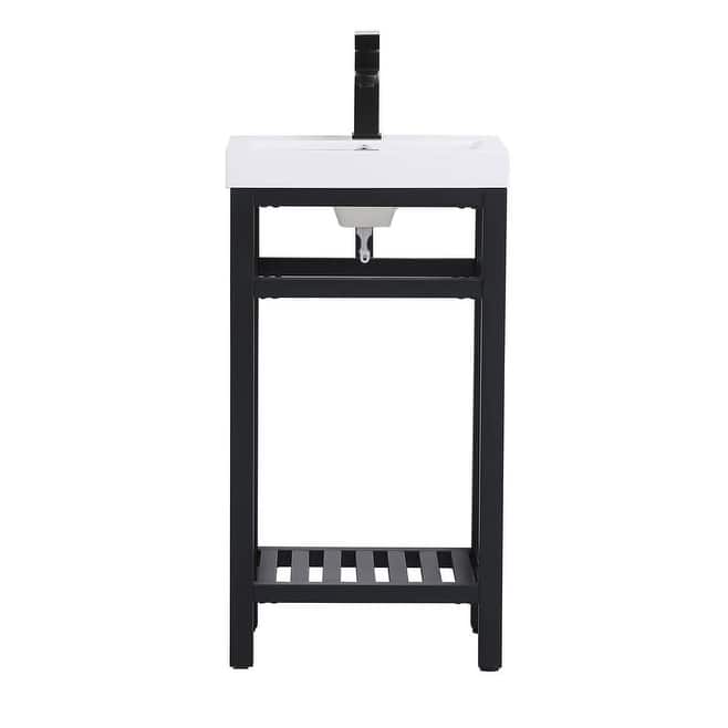 Elegant Lighting VF14018 Raya 18" Specialty Cast Iron Console Bathroom - Black