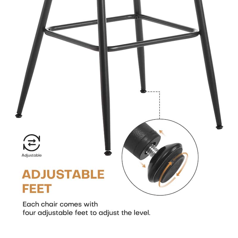 26"/29" Rattan Upholstered Bar Stool /Counter Stools Set of 2/3/4