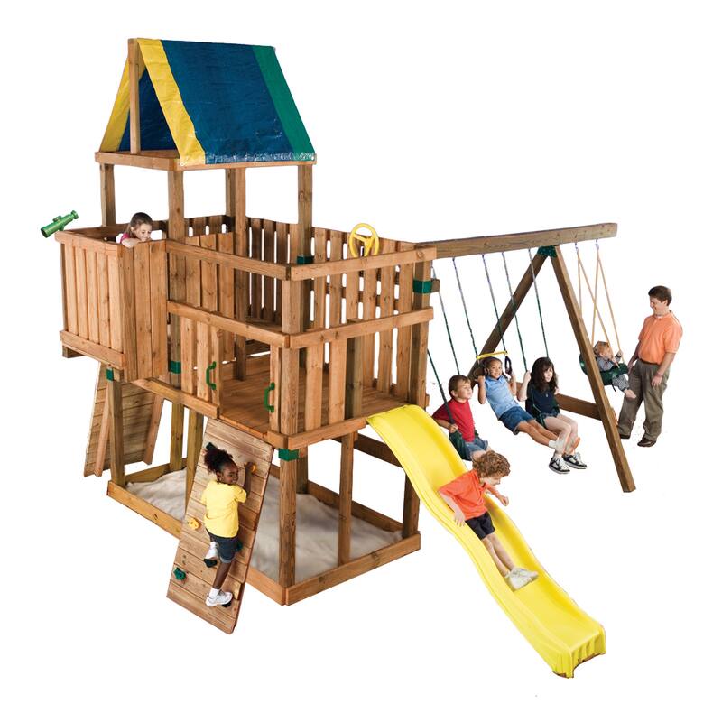 Kodiak Swing Set DIY Hardware Kit (Lumber and Slide Not Included) - 21.5'x17'x13'