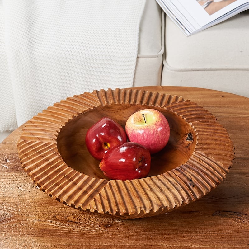 Home Soft Things Royal Round Bowl Big wooden bowl Fruit Storage