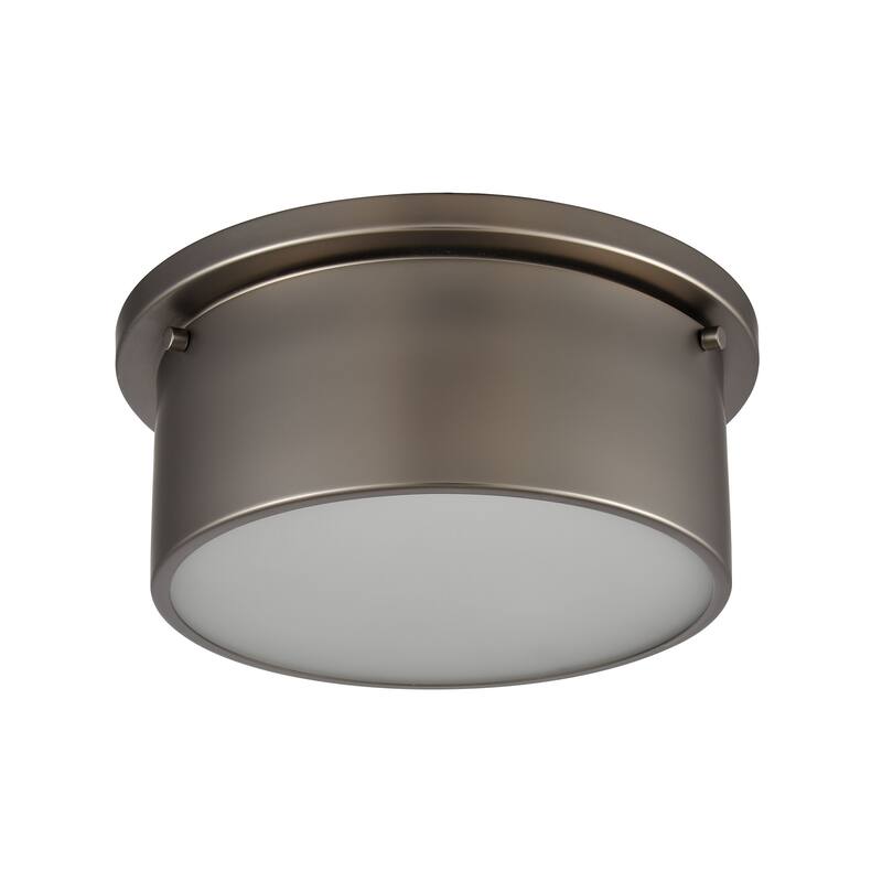 Elk Home Flushmounts Black Nickel Glass 2 Light Flush Mount