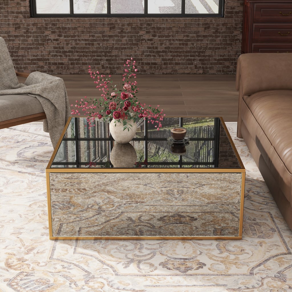 Vintage Mirror Square Coffee Table