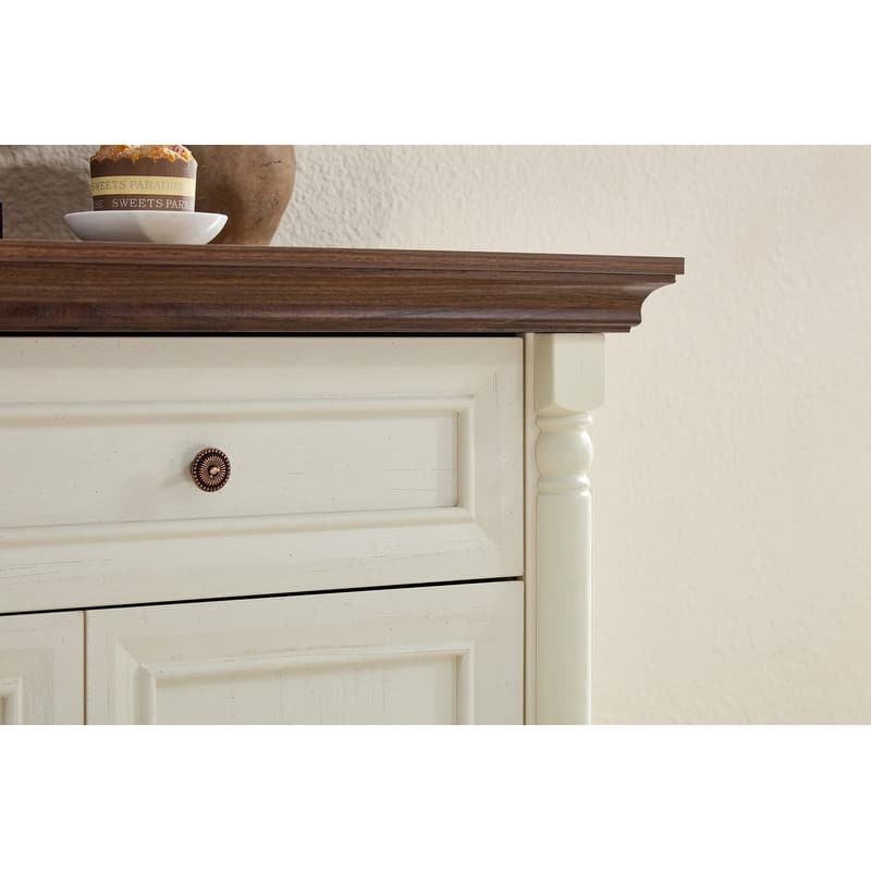 Farmhouse 47.24" Sideboard Buffet, Kitchen Storage Cabinet with 2 Drawers for Organized Home Living Solutions