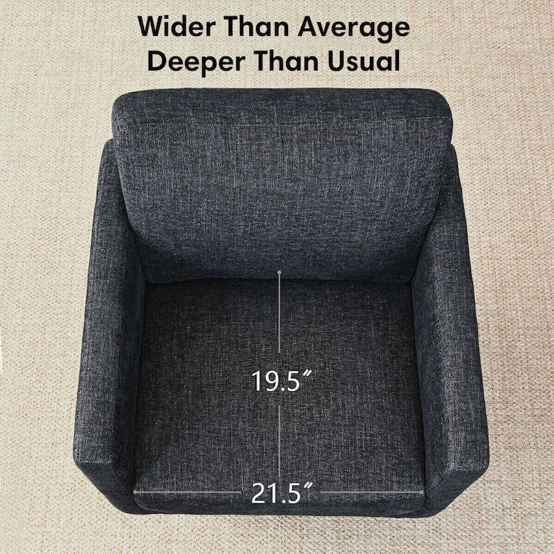 Upholstered Swivel Barrel Accent Chair