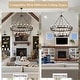 preview thumbnail 6 of 6, 2 Tier Extra Large Wagon Wheel Chandelier Farmhouse Pendant Light Fixture - 78.7IN