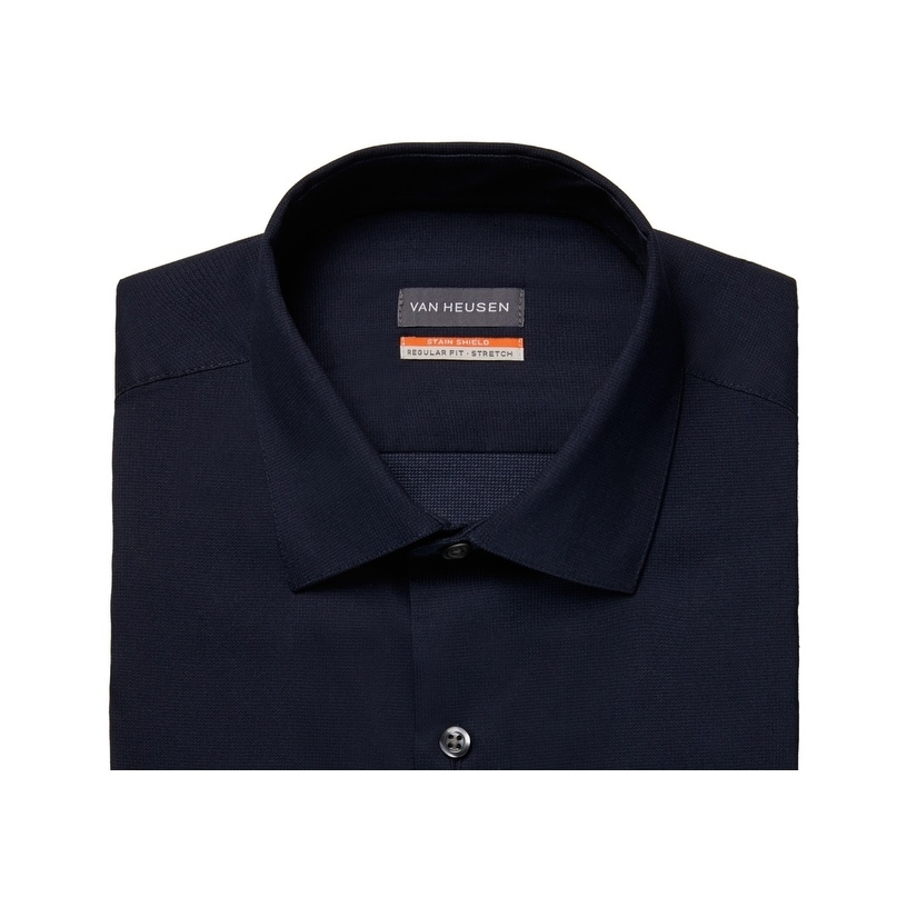 van heusen fitted dress shirts for men Van Heusen Slim Fit Ultra Wrinkle Free Stretch FLEX Solid Dress Shirt in  Almond