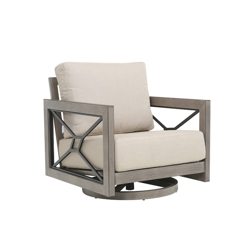Outdoor Club Swivel Chair with Sunbrella Cushion