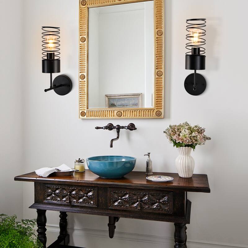 Bella Depot Wall Light Modern Metal Cage Sconce
