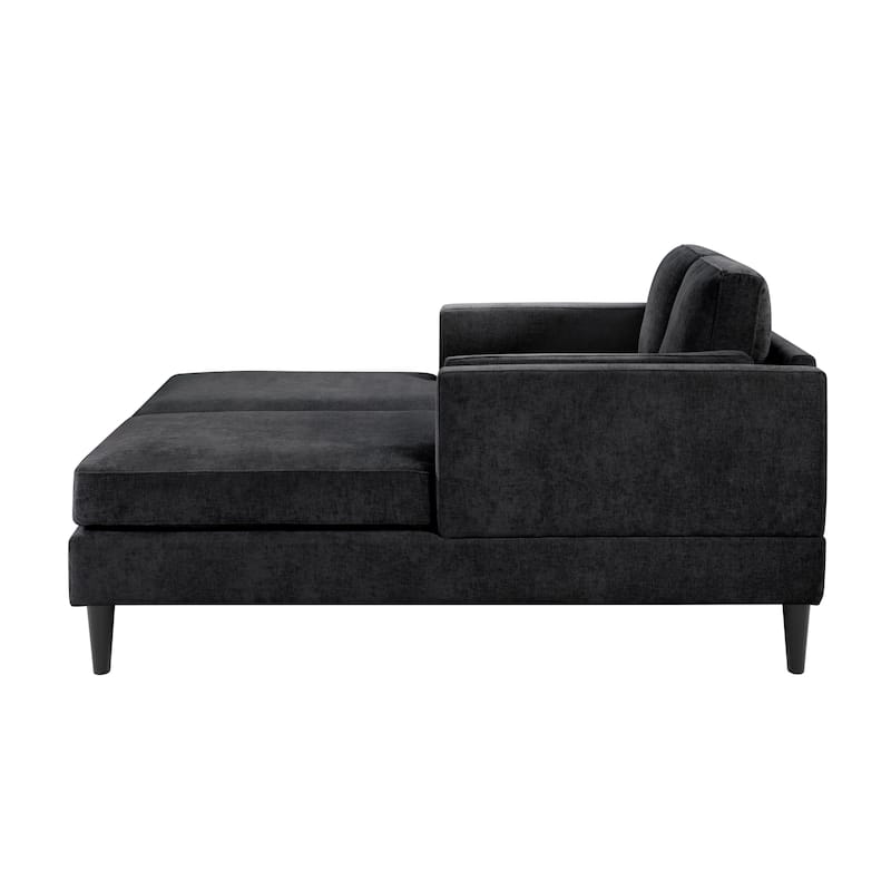 Christopher Knight Home - Alora Modern Upholstered Chaise Lounge Sofa Bed with Dual-Layer Armrests and Flexible Layout Design