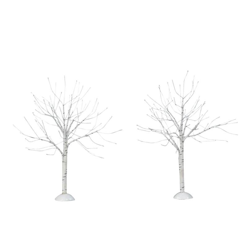 Department 56 Village Winter Birch Trees Christmas Decoration - Set of 6 - 56.52636