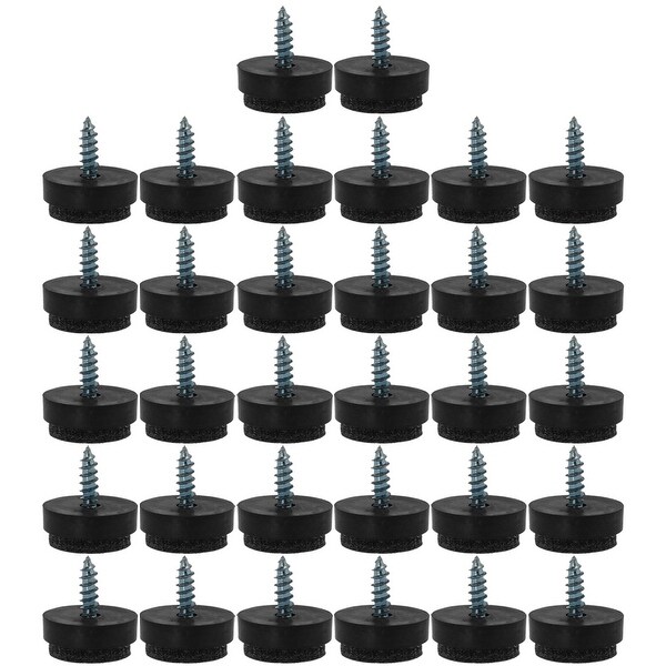 32pcs Felt Pad Nails Nail-on Glide Slider 0.63"Dia for Wooden Furniture Table Stools Leg Feet - Black. Opens flyout.