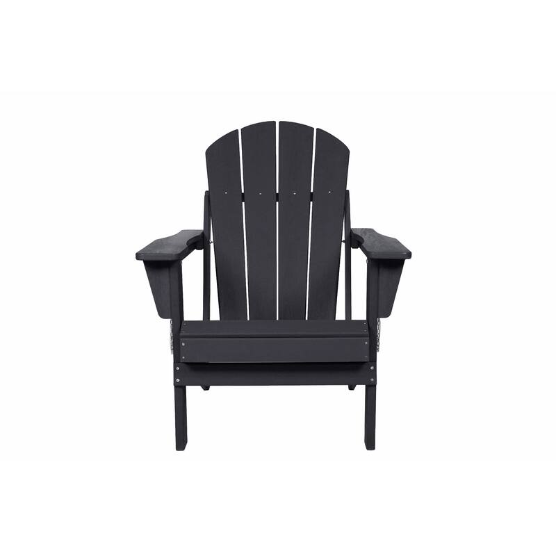 Folding Adirondack Chair with Cup Holder - Weather-Resistant & Durable
