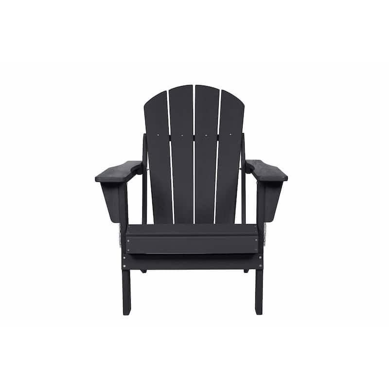 Weather-Resistant Adirondack Chair with Cup Holder & Folding Design
