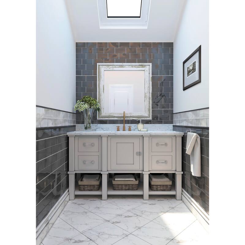 Apollo tile 3" x 6" Colorway Glossy Ash Gray Glass Tile (5 sq ft/case) - 40 Pack