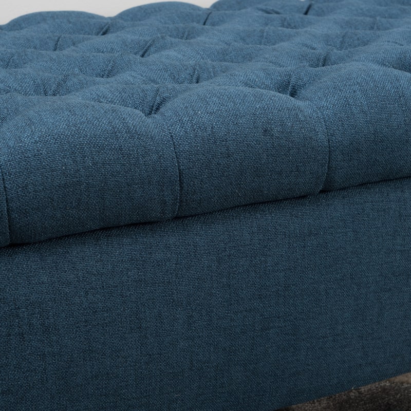 Christopher Knight Home Keiko Contemporary Rolled Arm Fabric Storage Ottoman Bench - 50.00" L x 19.50" W x 20.50" H