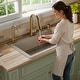 preview thumbnail 8 of 82, Karran Drop-In Quartz 33 in. 1-Hole Single Bowl Kitchen Sink Kit