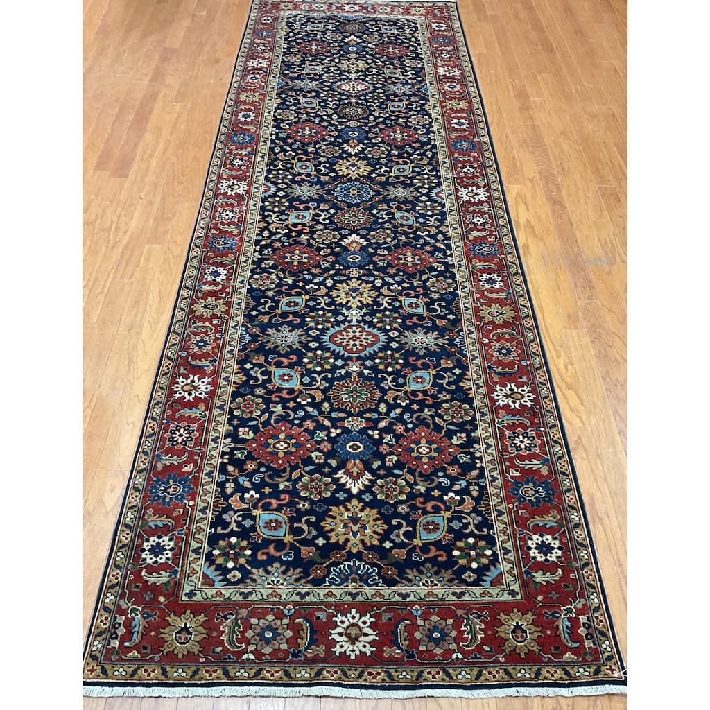 HERAT ORIENTAL Hand-knotted 4' x 12' Indo Mahal Wool Runner - 4' x 12'
