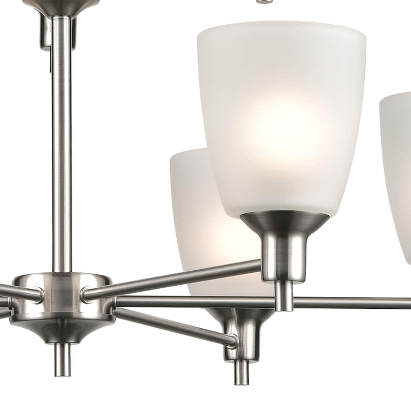 Jackson 20-inch Wide 3-Light Chandelier in Brushed Nickel