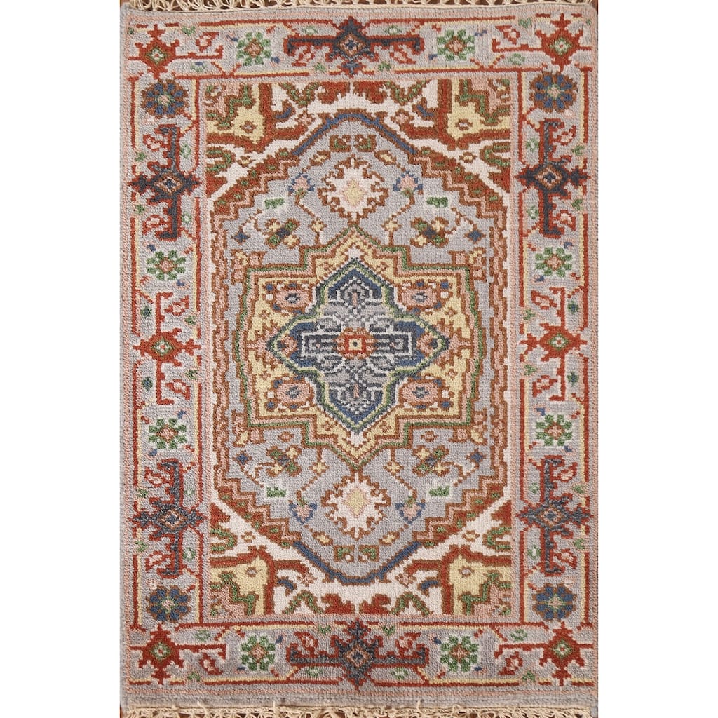 Grey Heriz Serapi Oriental Area Rug Handmade Wool Carpet - 2'0"x 3'0"