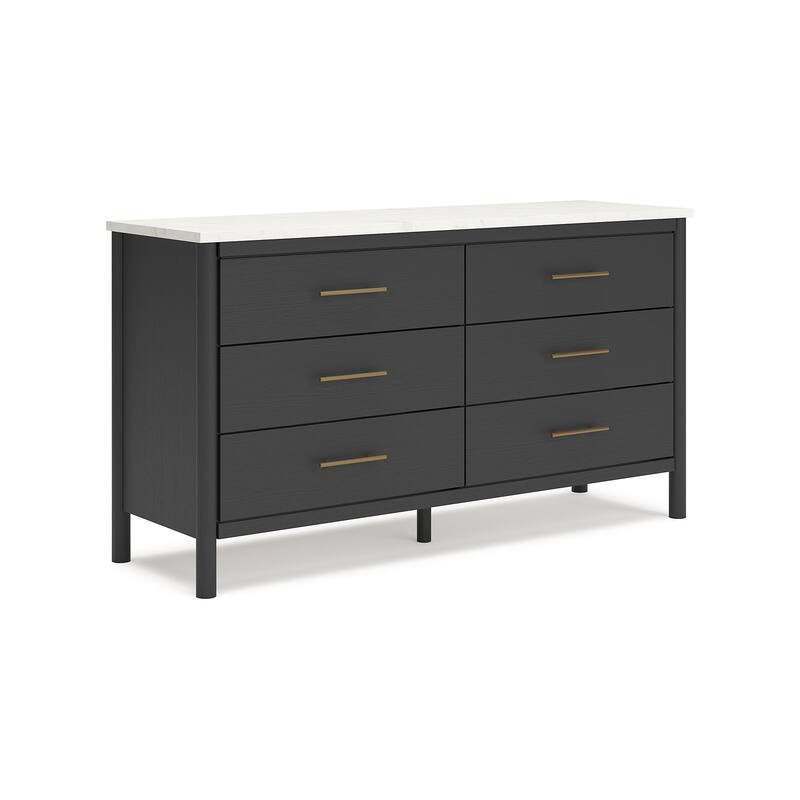 Signature Design by Ashley Cadmori White/Black Dresser and Mirror