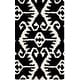 preview thumbnail 68 of 83, SAFAVIEH Handmade Wyndham Zvonka Modern Wool Rug 3' x 5' - Black/Ivory - Rectangle
