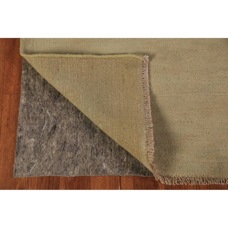 Modern Gabbeh Oriental Runner Rug Hand-Knotted Wool Carpet - 3'0" x 11'0"