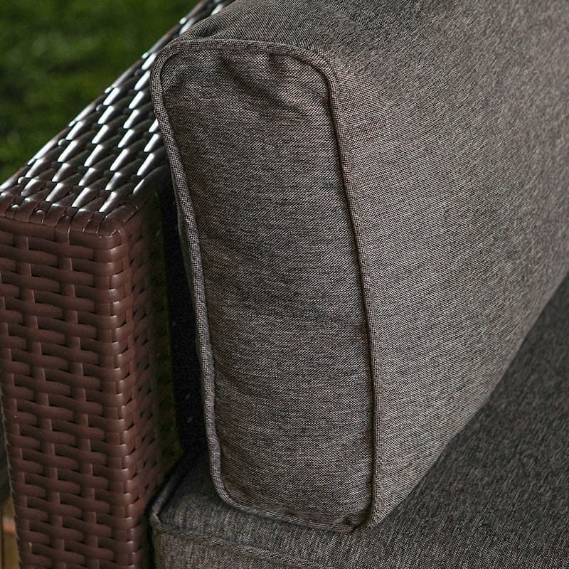 COSIEST 7-piece Outdoor Patio Furniture Wicker Sectional Sofa Set