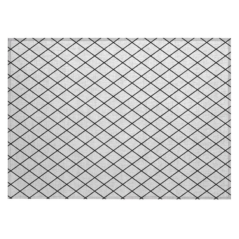 Machine Washable Indoor/ Outdoor Chantille Diamond Trellis Rug