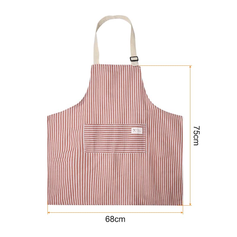2Pack Kitchen Cooking Aprons Adjustable Chef Apron 2 Pockets - 75x68cm - Red