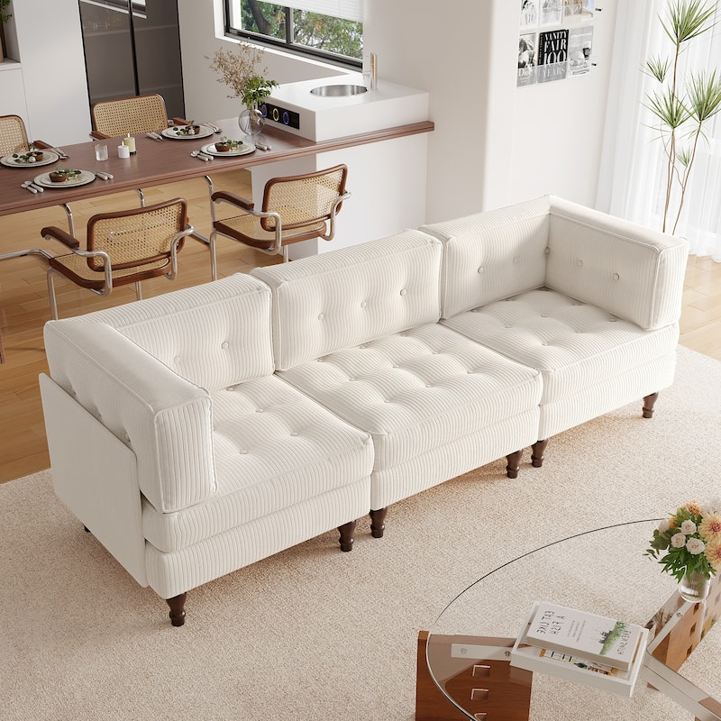Madison Oversized Upholstered Corduroy Modular Sectional Sofa
