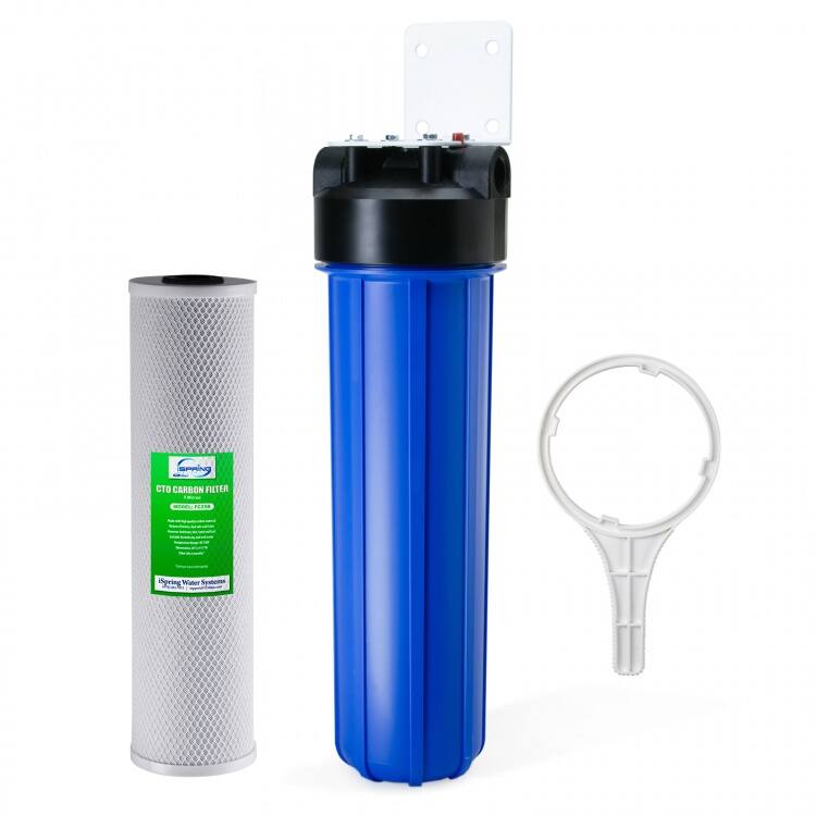 iSpring 1-Stage Whole House Water Filtration system w/ 20-Inch Carbon Block-WGB12B