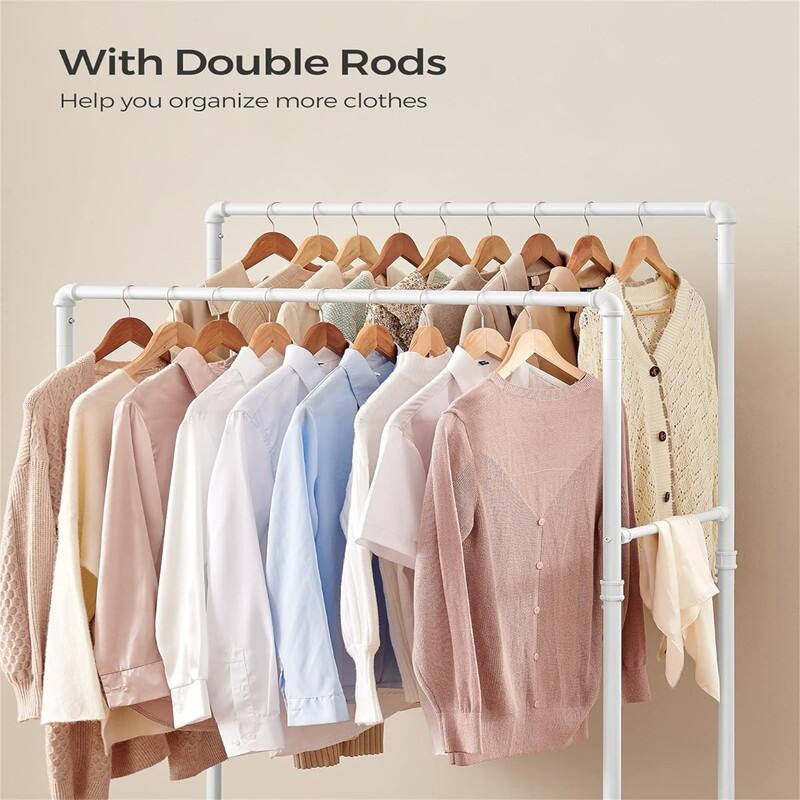 39.4 Inch Clothing Rack with Storage Shelf