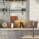 preview thumbnail 9 of 9, TileGen. Natural Bianco 3" x 3" Honeycomb Hexagon Metal and Marble Mosaic Tile in Gold/White Wall Tile (10 sheets/9.7sqft.)