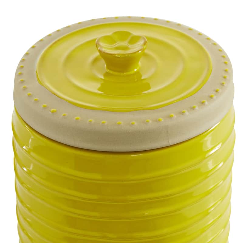 Ceramic Decorative Jars - Set of 2 Yellow - Roche River Decor