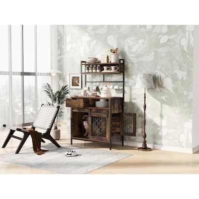 Furniture Style Dog Crate Composite Desk Hutch Pet Friendly Furniture