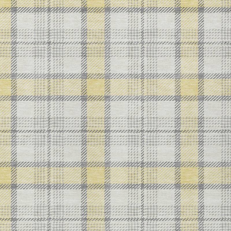 HomeRoots Plaid Transitional Rectangle Outdoor Rug