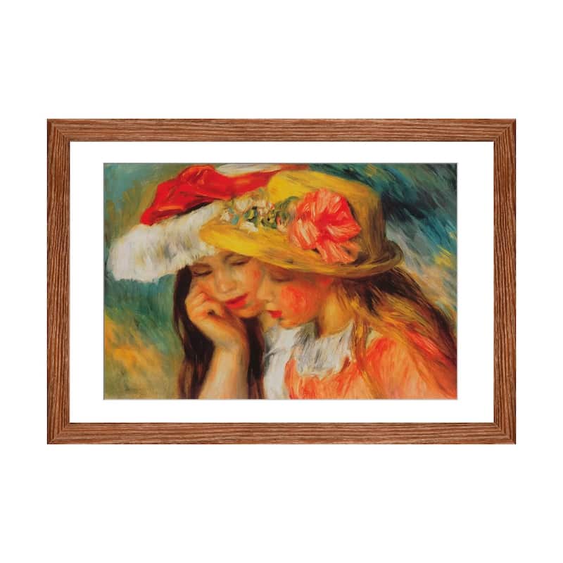 iCanvas "Deux Soeurs (two Sisters)" by Pierre-Auguste Renoir - Walnut - 16x24x1