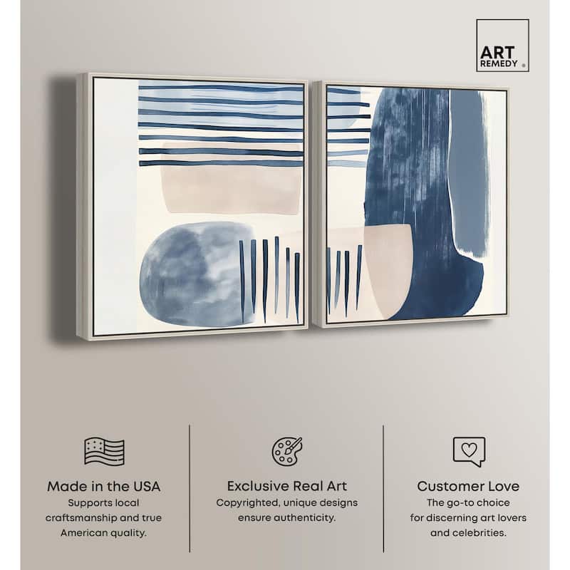 Fluid Inertia II Canvas Set of 2 by Art Remedy