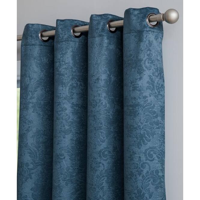 Gracewood Hollow Plakalo Embossed Thermal-weaved Blackout Grommet Drapery Curtains