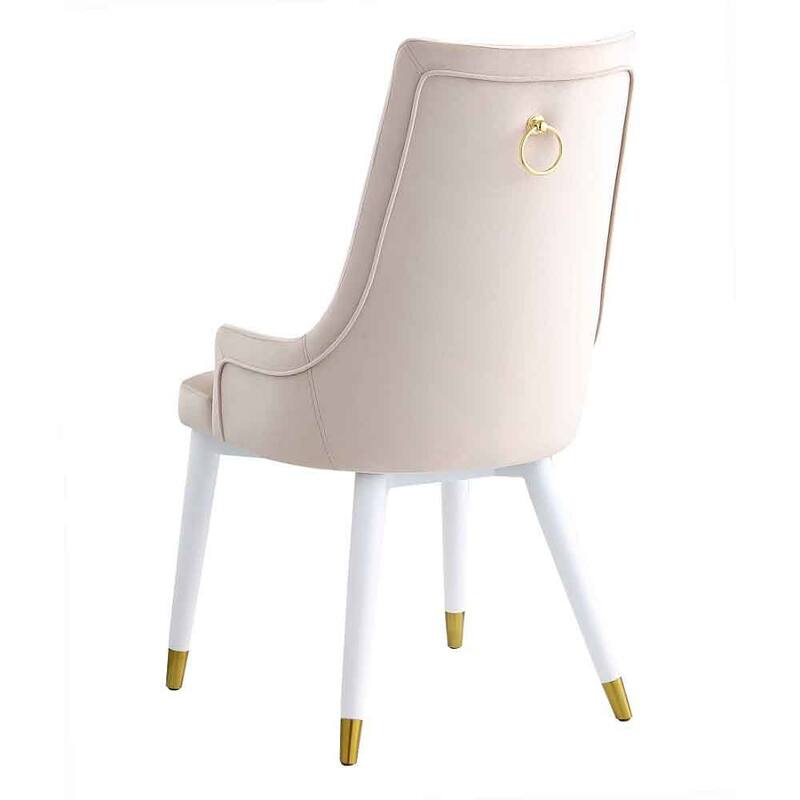 Somette Modern Judith Side Chair with Brushed Gold, Set of 2 - Set of 2