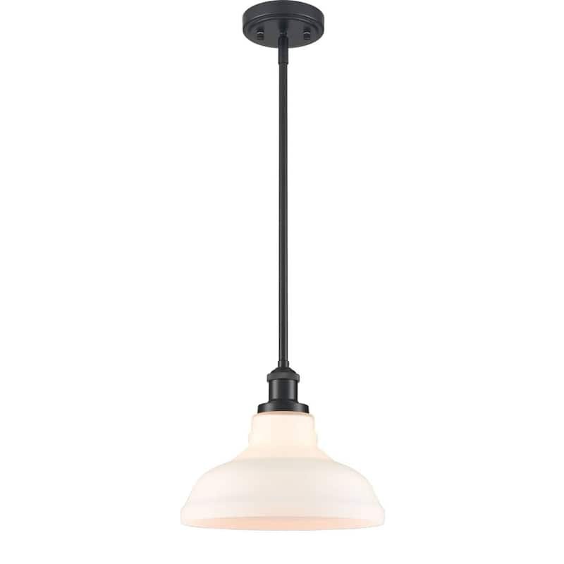 Lucca Industrial Island Pendant Light with Barn Glass Shade