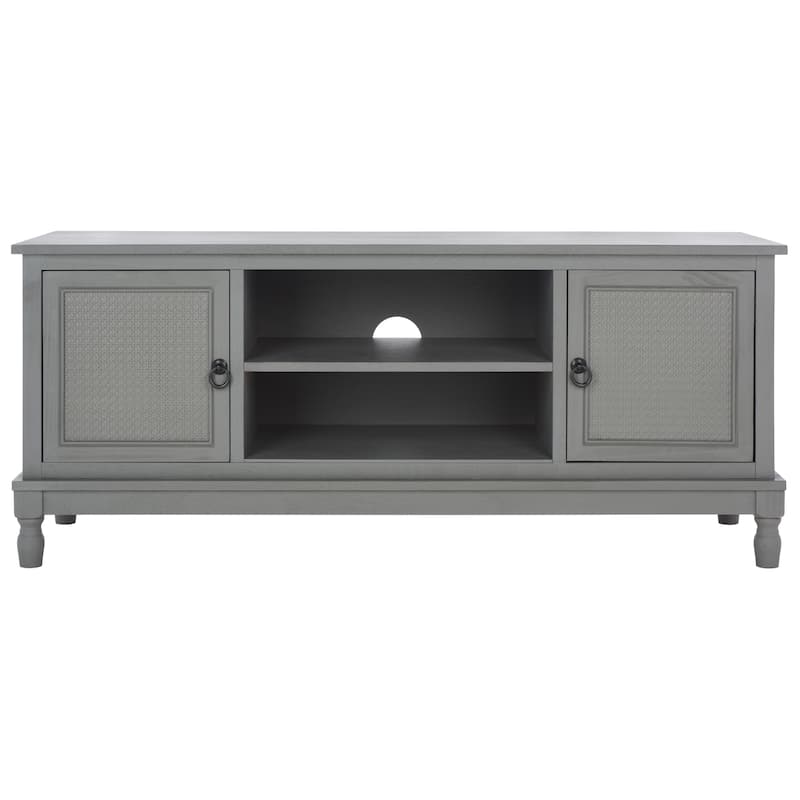 SAFAVIEH Haines 2 Door 1 Shelf Media Stand - 47" W x 16" D x 20" H - Distressed/Grey
