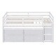 preview thumbnail 135 of 144, Twin/Full Size Low Loft Bed with Retractable Writing Desk and 4 Drawers, Wooden Loft Bedframe w/ Lateral Portable Desk & Shelves