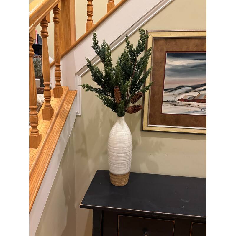 30" Ice Pine & Cone Spray, Set of 3 - Multicolor