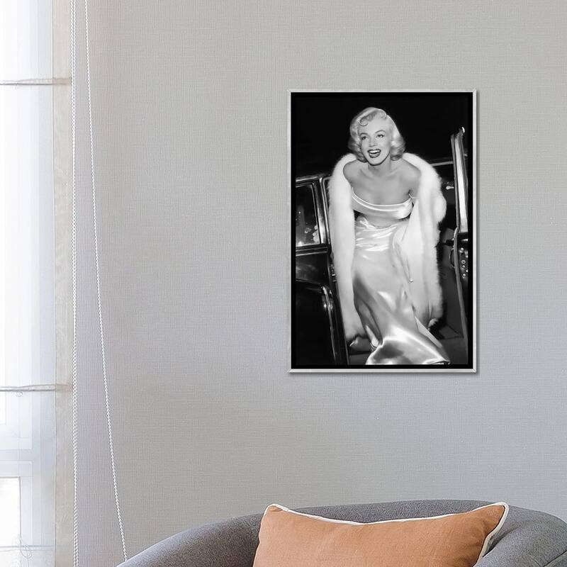 iCanvas "Marilyn Monroe Stepping Out Of Limousine" by Radio Days Framed