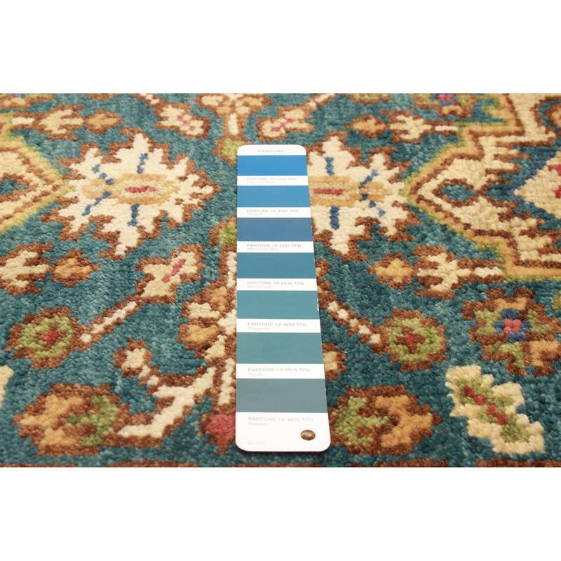 ECARPETGALLERY Hand-knotted Serapi Heritage Teal Wool Rug - 2'5 x 10'1