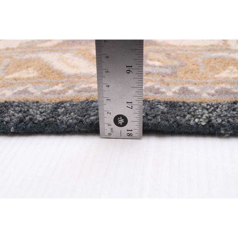 ECARPETGALLERY Hand-knotted Royal Oushak Dark Grey Wool Rug - 9'3 x 11'8