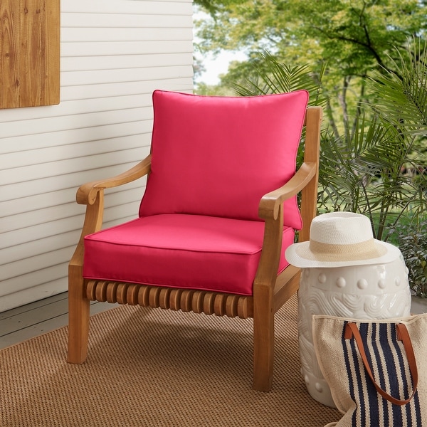 Sunbrella Hot Pink Indoor Outdoor Pillow and Cushion Set Corded 23 x 25 x 5 Bed Bath Beyond 31316044