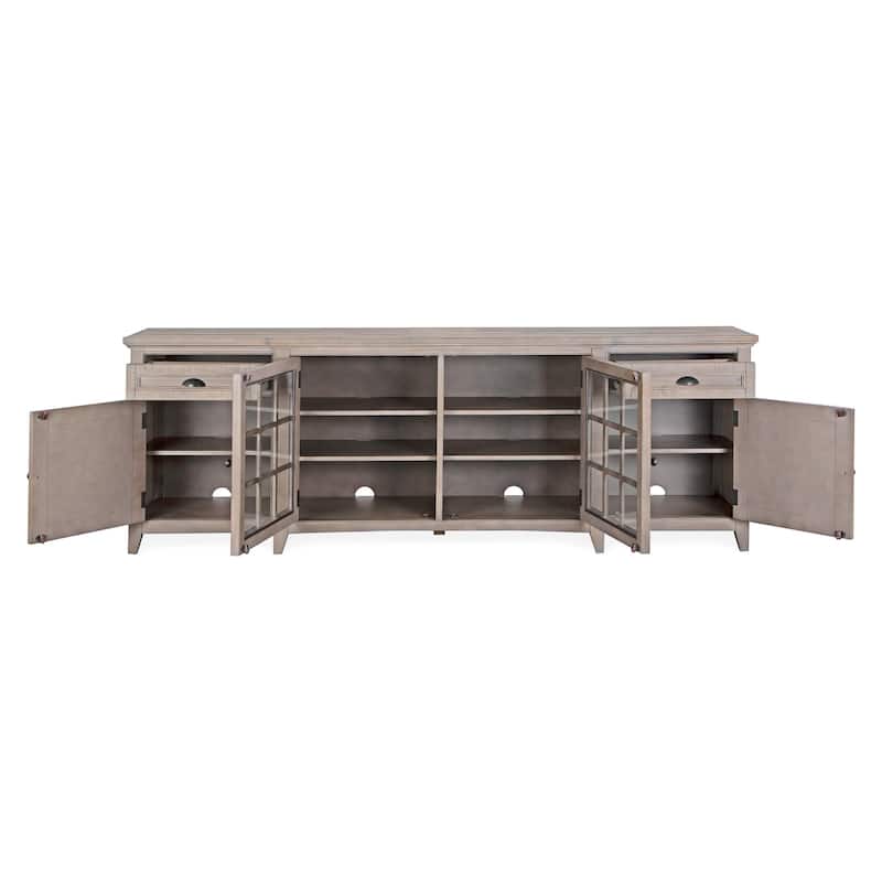Magnussen Home Paxton Place Dovetail Grey 90" Console - 90"W x 18"D x 32"H