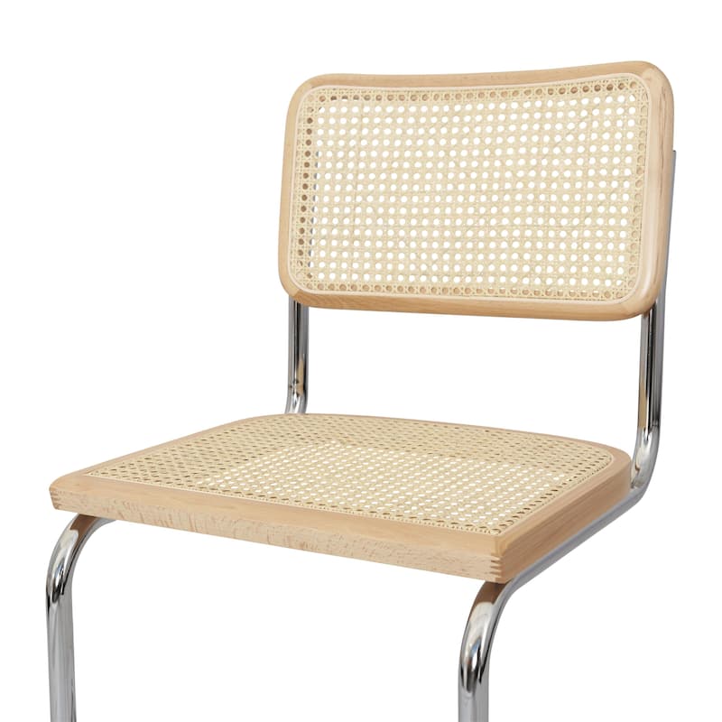 Breuer Chair Company Marcel Breuer Cesca Cane Cantilever Side Chair w/ Chrome Steel Frame (Various Wood & Cane Colors)